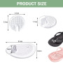 TRKETK Lot de 6 paires de tongs en silicone souple et anti-usure - Coussinets transparents - Coussinets de protection avant pour