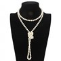 Kawailay Fashion Long collier de perles artificielles 1920s Gatsby Pearl Collier de perles multi-couches pour femmes et filles 1