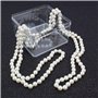 Kawailay Fashion Long collier de perles artificielles 1920s Gatsby Pearl Collier de perles multi-couches pour femmes et filles 1