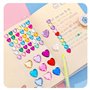 90 pièces COEUR STRASS autocollant Kit - Pierre acrylique autocollant pour le corps, bricolage artisanat, mariage, Saint Valenti