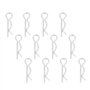 50pcs 18mm R Type Goupille À Goupille Clips Zingué Clips de Retenue Pinces À Ressort Épingle À Cheveux Galvanisé de fer pour Séc