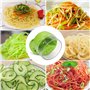 Coupe Légumes - Coupe légume Spiralizer 4 en 1,Spaghetti Légume,Spirale de Légumes Trancheuse pour Courgette Nouilles,Carotte Sp