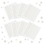 THATSRAD 1650 PCS Autocollants de Perles Cheveux pour Artisanat 3mm 4mm 5mm 6mm Perle Blanche Adhesive Visage pour Arts Maquilla