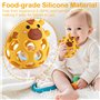 Lociban Anneau de Dentition, Jouet de Dentition en Silicone, Anneau Dentition Bebe Sans BPA, Jouet Dentition Apaiser Les Gencive