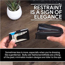 TEEHON Portefeuille Vertical pour Hommes en Cuir Carbone bloquant RFID avec 11 emplacements