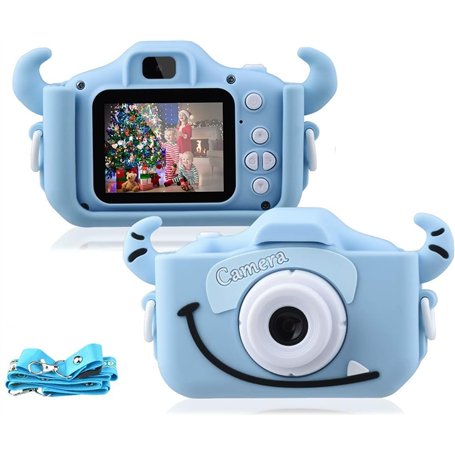 Appareil Photo à Selfie pour Enfants avec Coque en Silicone Souple de Dessin animé