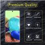 [5 Pièces] 3 Pièces Verre Trempé pour Samsung Galaxy A71 avec 2 Pièces Caméra Arrière Protecteur, Ultra Résistant Film Protectio