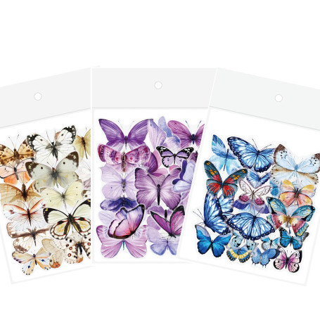 JIEYUCHU 120 Pièces Autocollants Papillon