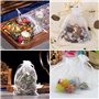 vaolmlop Lot De 100 Blanc Sachets En Organza,10 * 15 Cm,Petits Sacs Cadeaux Avec Cordon De Serrage - Pour Mariage,Pochette Cadea