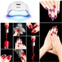 Sun X Sèche-ongles, bavoir adulte, lampe à ongles LED UV avec 36 lumières et capteur automatique et 4 minuteur(EU) 54 W