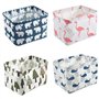 Czemo Ensembles de 4 Paniers de Rangement en Tissu Petite Boite de Rangement Pliable Organisateur Cube de Rangement pour étagère
