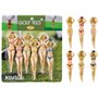 Kofull Tees de Golf en Plastic Intéressant Mélange de Couleurs Golf Tees Corps Nu Accessoires de Golf 6 Pack (Bronze)