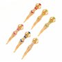 Kofull Tees de Golf en Plastic Intéressant Mélange de Couleurs Golf Tees Corps Nu Accessoires de Golf 6 Pack (Bronze)