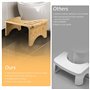 LUOJINYI Tabouret de toilette en bambou - Pliable - Sain et portable - Ergonomique - Pour salle de bain - Pour lutter contre la 
