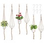 Swpeet Lot de 6 Pots de Fleurs en macramé de 3 Tailles pour Plantes Grasses