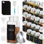 Lannvan Pot à Épices en Verre - 24 Pièces Bocaux à Épices Françaises - 120ml Boite a Epices Cuisine Rangement avec Tamis