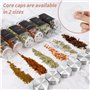 Lannvan Pot à Épices en Verre - 24 Pièces Bocaux à Épices Françaises - 120ml Boite a Epices Cuisine Rangement avec Tamis, 246 Ét