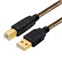 Yeung Qee Câble d'imprimante USB haute vitesse 10 m USB 2.0 type A mâle vers type B mâle pour imprimante HP