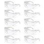 Sporgo Lunettes de protection Lunettes de protection de travail : 10 pièces lunettes de protection transparentes pour porteurs d
