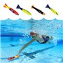 Carykon Lot de 8 jouets de plongée sous-marine pour piscine - Requin glissant - Torpille
