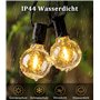 Guirlande lumineuse LED d'extérieur avec télécommande - 45 m - G40 - Avec ampoules d'extérieur IP44 - Résistante aux intempéries