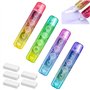 EUIEUT 4PCS Mini Rubans Correcteurs Portable avec 5 Gommes, Souris Correcteur Blanc, Souris Effaceur Blanc Double Tête, Petit Ru