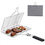 Panier à Griller En Acier Inoxydable pour Barbecue - Pliable avec Poignée Amovible pour Poisson
