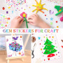 Strass Autocollants,1200 Strass Auto-Adhésifs Strass Autocollant Diamant Gem Cristal Acrylique pour DIY Décoration Arts et Artis