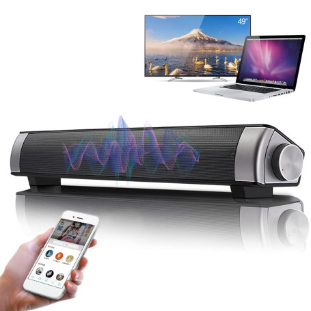 Zerone Barre de Son sans Fil Bluetooth TV Barre de Son St¨¦r¨¦o Home Speaker avec t¨¦l¨¦Commande