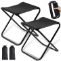 2 Pièces Tabouret Pliant Portable