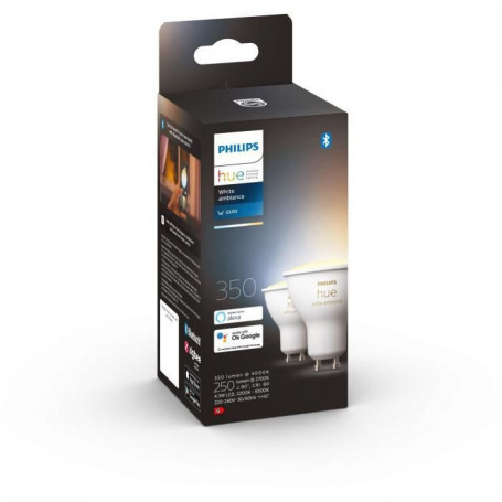 PHILIPS Hue White Ambiance Ampoules LED connectées GU10 Compatible Bluetooth - P 57,99 €