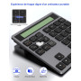 Pavé Numérique sans Fil avec Calculatrice - Clavier Numérique sans Fil Bluetooth & 2,4GHz Numérique Ergonomique avec 34 Touches