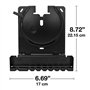 Sanus Support Mural pour amplificateur Sonos – Design Fin Noir avec loquet verrouillable pour Plus de sécurité – Support Discret