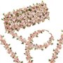 GIUSOBG 15 Verges 2cm Fleur Dentelle de Couture Rose Ruban Fleur Bordures en Tissu Applique à Coudre Broderie Ruban Décoratif po