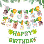 Bannière Animaux Safari Jungle Jungle Bannière de 1er Bebe Photo Bannière 1-12 Mois Bannière Photo Animaux Guirlande Photo 1er A