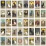 78 Pièces Tarot Vintage Autocollants Retro Stickers set,Vintage Stickers Vintage Autocollants Pour DIY,Décoration d'album Person