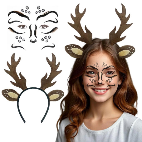 Serre-tête de renne en bois de cerf