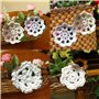 MINDPLUS 2,5 à 5 cm Petits Napperons pour Travaux Manuels en Fentelle au Crochet Fleurs de Coton Mini Napperons en Dentelle au C