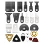 QWORK Lot de 100 Outil Multifonction Oscillant, Lame de Scie Cscillante Compatible avec Fein Multimaster Bosch Dremel Makita Roc