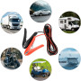 QWORK® Pinces Crocodiles pour Batterie de Voiture 1.8 m 18 AWG 12 V avec borne de Verrouillage à sertir, pour allumage de Voitur