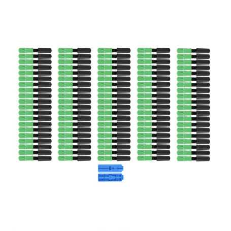 Walfront 100 pièces SC/APC Embarqué Fibre Optique Connecteur Rapide Outil d'Équipement Fibre Optique avec Capteur de Longueur de