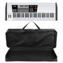 Flexzion Housse de clavier 61 touches souple étanche avec poignée transport poches bandoulière réglable - Sac étui pour clavier