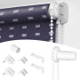 Vegena Lot de 4 Fixation Store sans Percage, Fixation de Stores Enrouleurs sans Perçage Blanc Piece de Rechange Store Enrouleur