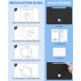 MoKo Autocollant de Protection Arrière pour Tablette Microsoft Surface 12 Pouces 2025, Couverture en Cuir PU pour Surface Pro 12