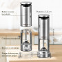 SIMPLETASTE Moulin à Poivre et à Sel Rechargeable Electrique, Moulins à Epices à Batterie USB Lot de 2 Avec Broyeur en Céramique
