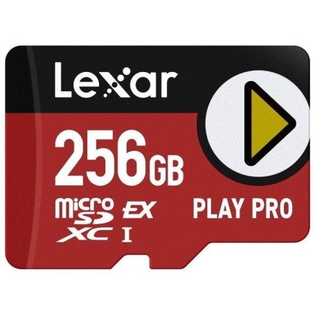 Lexar - Carte PLAY PRO microSDXC Express - Carte mémoire - 256GB - Vitesse de lecture jusqu'a 900Mo/s
