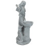 Design Toscano Bénédiction de Saint François Statue Décorative de Jardin Religieux avec Mangeoire pour Oiseaux Bain pour Oiseaux