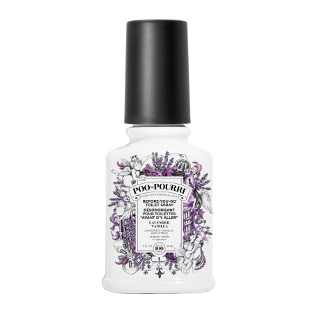 Poo pourri Spray Désodorisant Wc 59 ml" lavender Vanilla" • Spray Désodorisant pour les Toilettes à Base D’Huiles Essentielles