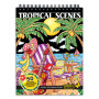 ColorIt Livre de coloriage pour adulte - Scènes tropicales colorées - 50 motifs recto - Papier épais et lisse - Couverture rigid