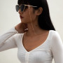 Chaîne de lunettes de soleil en perles Bramian Chaîne de lunettes simple Accessoires Chaîne de lunettes de décoration pour femme
